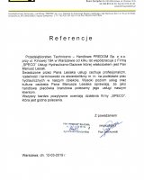 Referencje - Przedsiębiorstwo Techniczno-Handlowe "PREDOM" sp. z o.o.